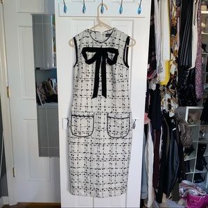 Vintage white and black dress